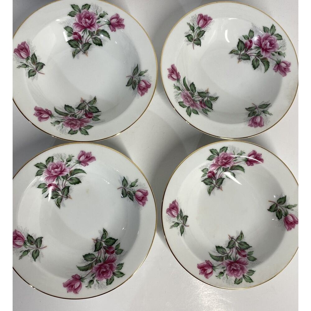 4 Vintage Noritake Japan LINDA China Rim Fruit Berry Sauce Bowls